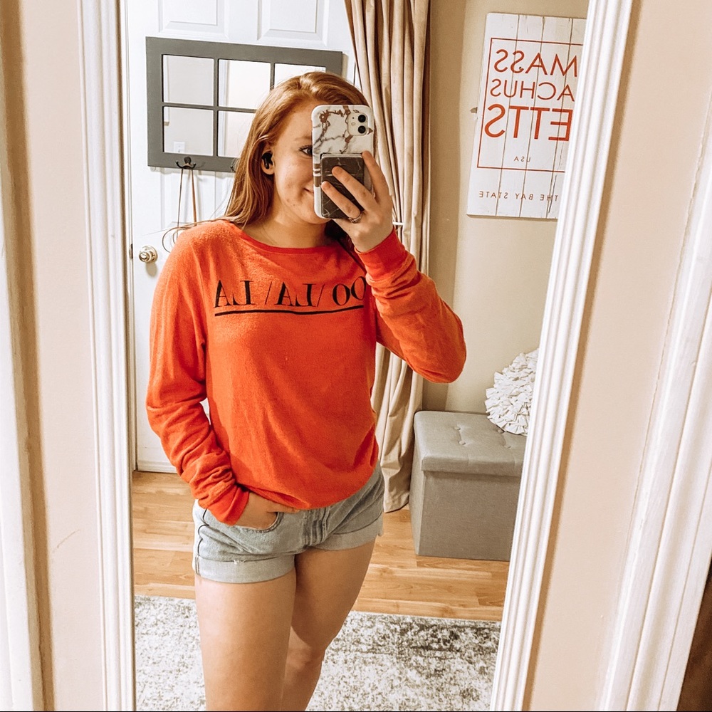 Wildfox Oo La La Graphic Red Jumper